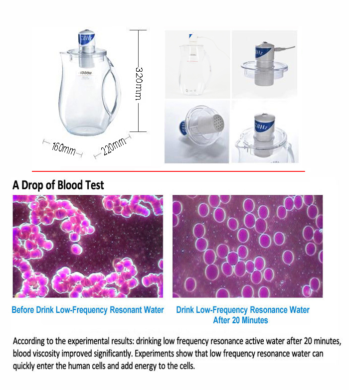 7.8Hz Molecular Resonance Activator Spin Quantum Water Pitcher BULE